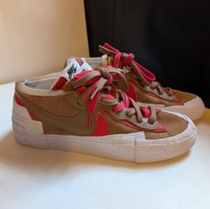 Nike Blazer Low x Sacai 'British Tan size 10 new with defect